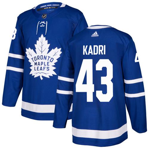 Adidas Men Toronto Maple Leafs 43 Nazem Kadri Blue Home Authentic Stitched NHL Jersey